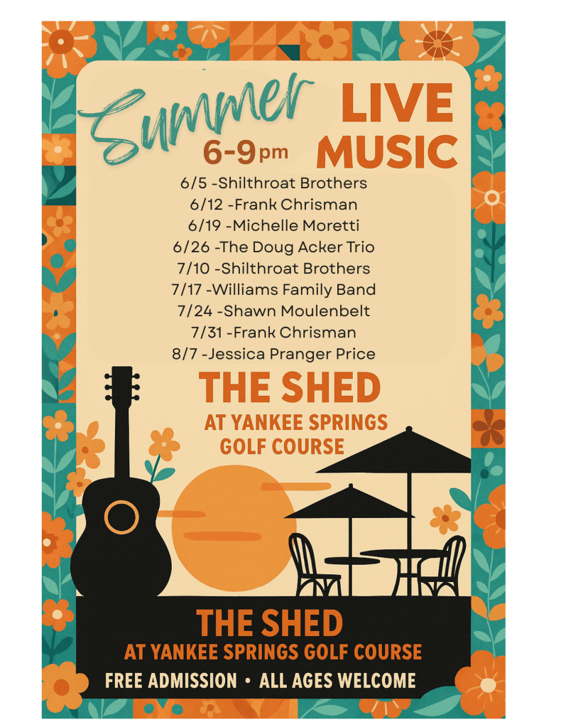 Summer Live Music 6-9pm.